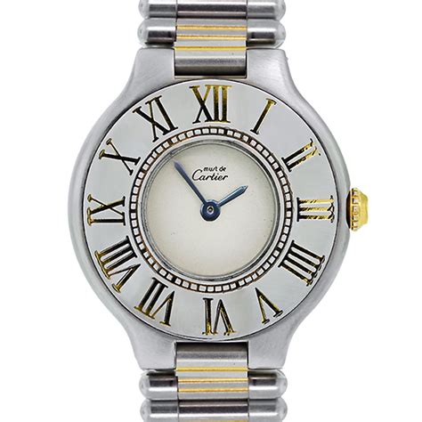 montre cartier femme carre|Cartier must 21 women's watch.